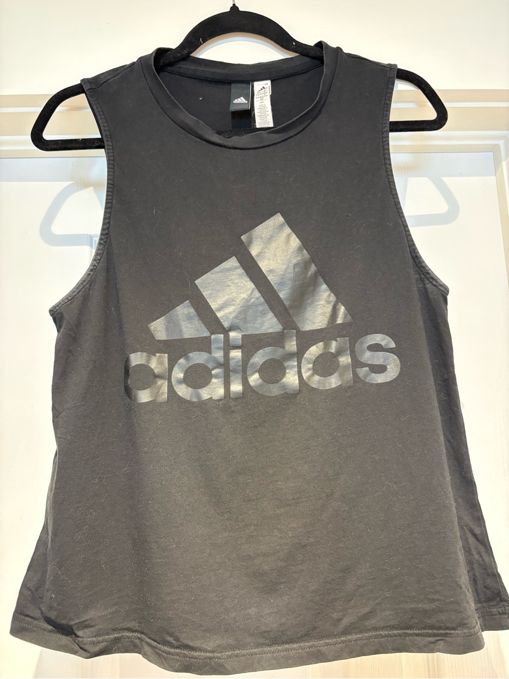 adidas Black Gloss Logo Women’s Muscle Tank